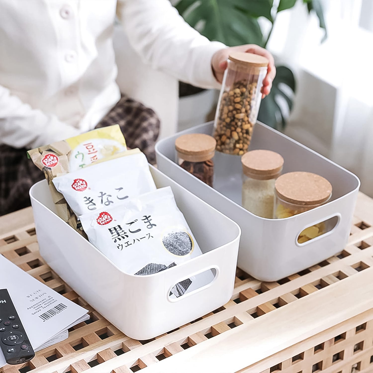 Storage Boxes Plastic Kitchen Storage Baskets (1 Pc / 21×15 Cm) Storage Boxes Plastic Kitchen Storage Baskets (1 Pc / 21×15 Cm)